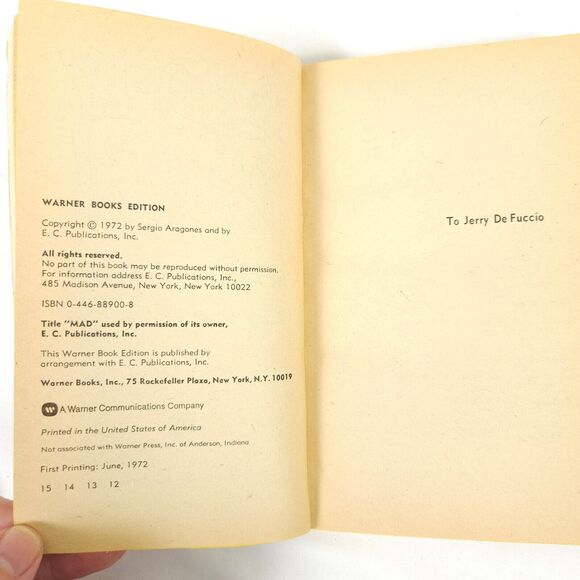 In Mad We Trust & Mad-ly Yours Sergio Aragone Blast Funny Joke Vintage Book Lot - Picture 6 of 10